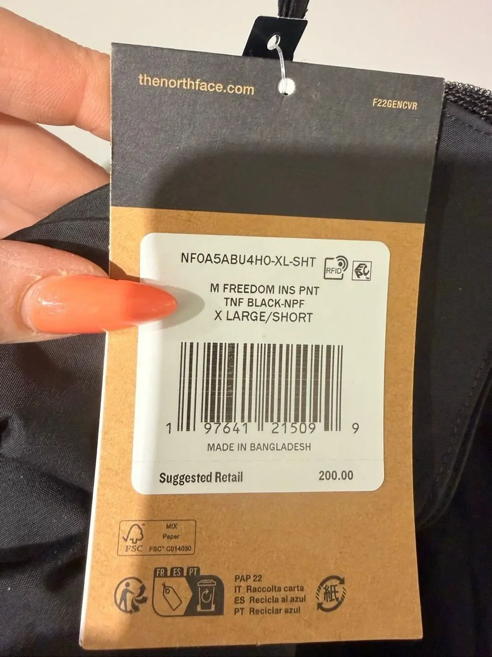The North Face Freedom Insulated Snow Pants Black XL